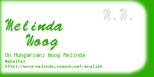 melinda woog business card